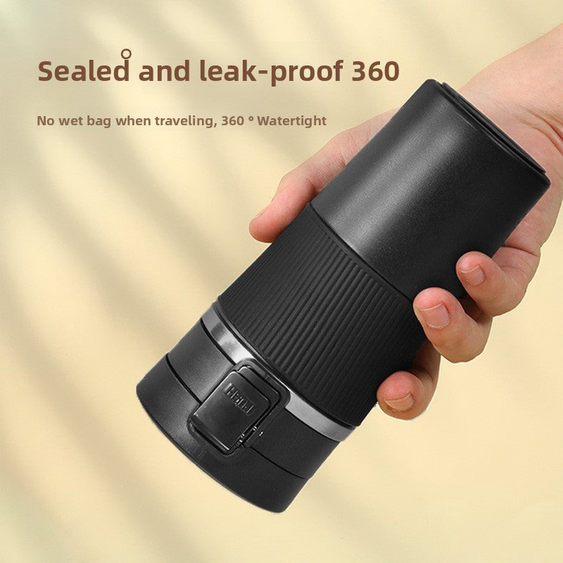 SS Push Button Gripper Insulated Mug - 420ml