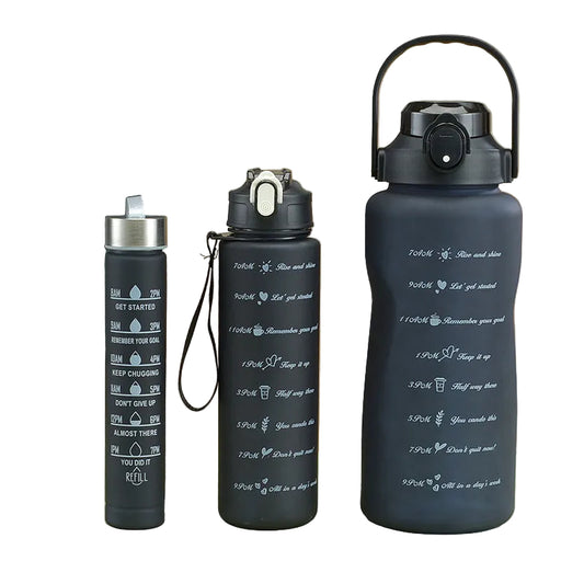 3 In 1 Motivational Bottle Set Mix Colour