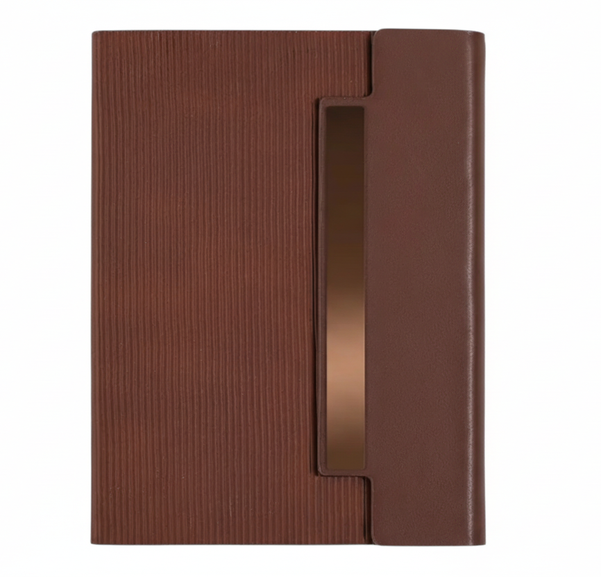 A5 Premium Textured Notebook with Metal Accent Closure