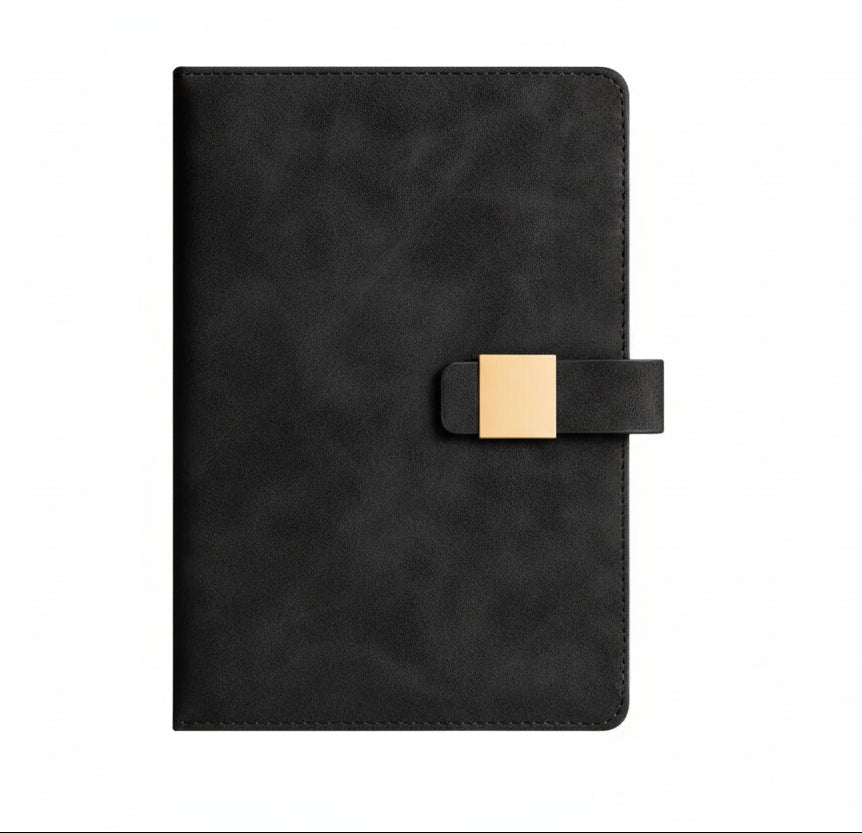 A5 PREMIUM PU LEATHER NOTEBOOK WITH MAGNETIC CLOSURE