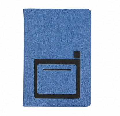 A5 Premium Fabric Notebook with Pen & Card Pocket