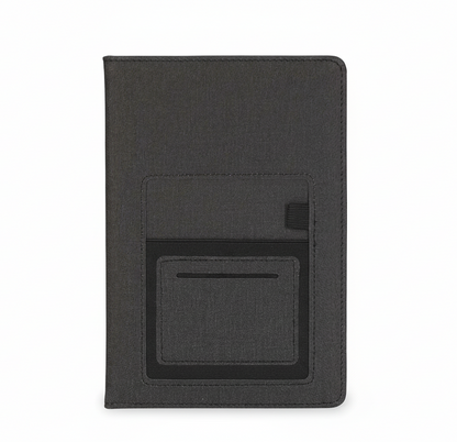 A5 Premium Fabric Notebook with Pen & Card Pocket