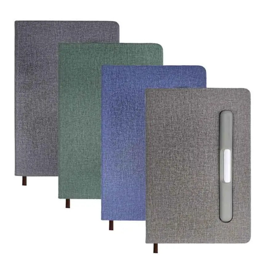 A5 Fabric Cover Notebook with Pen Holder – Premium Executive Diary