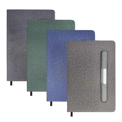 A5 Fabric Cover Notebook with Pen Holder – Premium Executive Diary