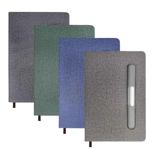 A5 Fabric Cover Notebook with Pen Holder – Premium Executive Diary