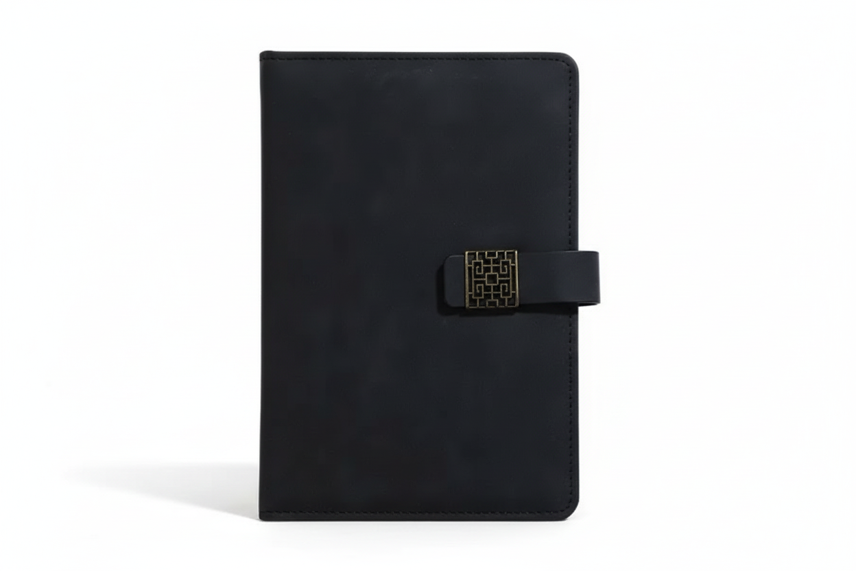 PREMIUM A5 PU LEATHER NOTEBOOK WITH MAGNETIC CLOSURE
