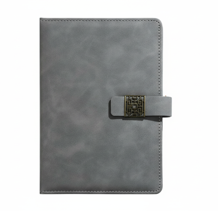 PREMIUM A5 PU LEATHER NOTEBOOK WITH MAGNETIC CLOSURE
