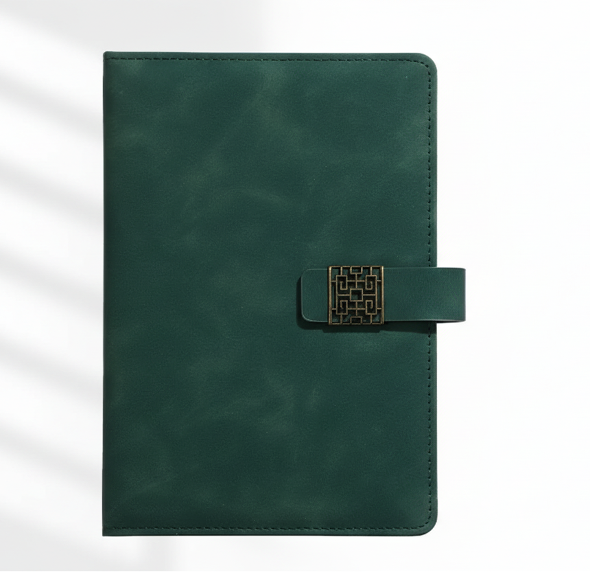 PREMIUM A5 PU LEATHER NOTEBOOK WITH MAGNETIC CLOSURE