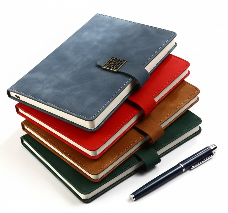 PREMIUM A5 PU LEATHER NOTEBOOK WITH MAGNETIC CLOSURE
