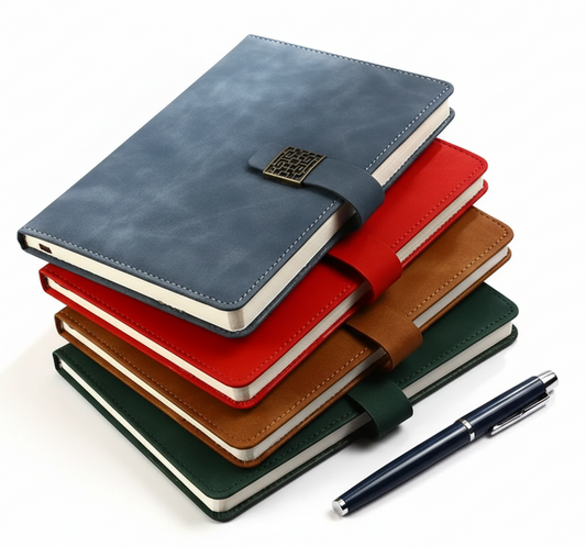 PREMIUM A5 PU LEATHER NOTEBOOK WITH MAGNETIC CLOSURE