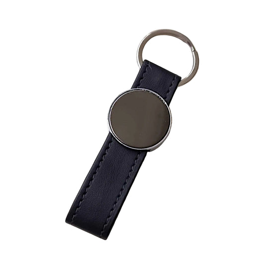 ROUND NECK LEATHER KEYCHAIN