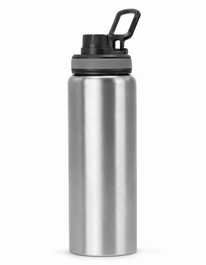 SS Single Wall Bottle 800ML with Sipper Cap & Carry Handle
