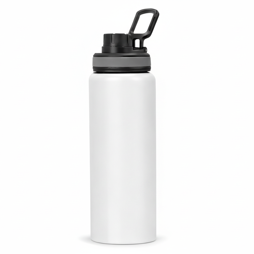 SS Single Wall Bottle 800ML with Sipper Cap & Carry Handle