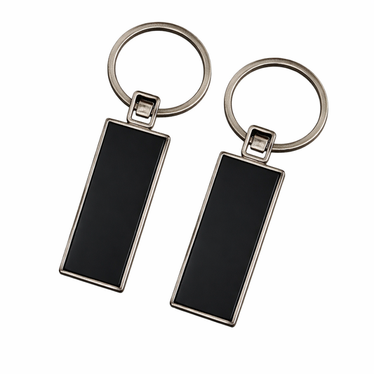 Premium Rectangular Metal Keychain