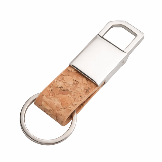 Premium CorkStrap Metal Keychain – Eco-Friendly Corporate Gift