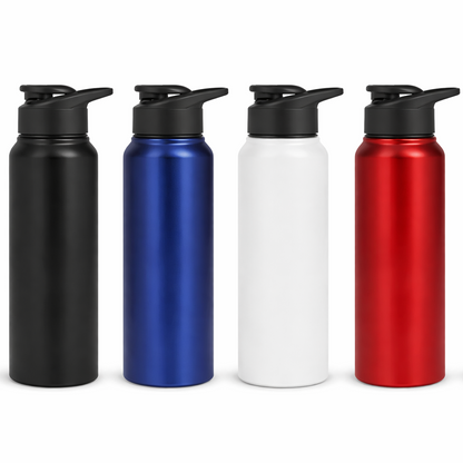 SS STAIGHT BOTTLE WITH SIPPER CAP (500ML , 750ML , 1000ML)
