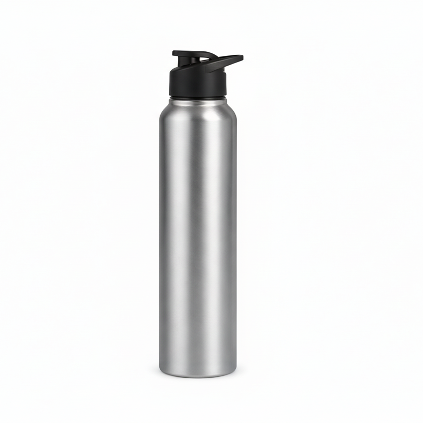SS STAIGHT BOTTLE WITH SIPPER CAP (500ML , 750ML , 1000ML)