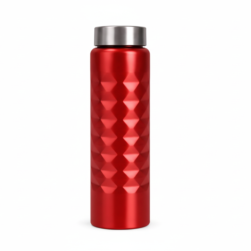 SS Diamond Cut Shape Bottle -1000ML