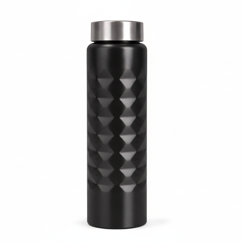 SS Diamond Cut Shape Bottle -1000ML