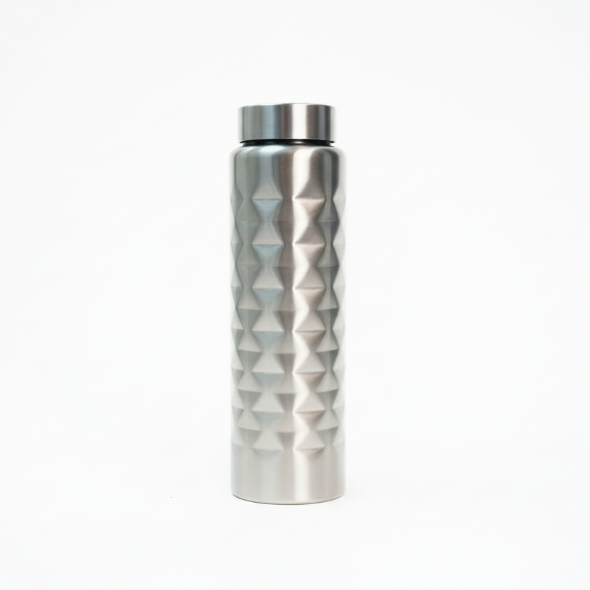 SS Diamond Cut Shape Bottle -1000ML