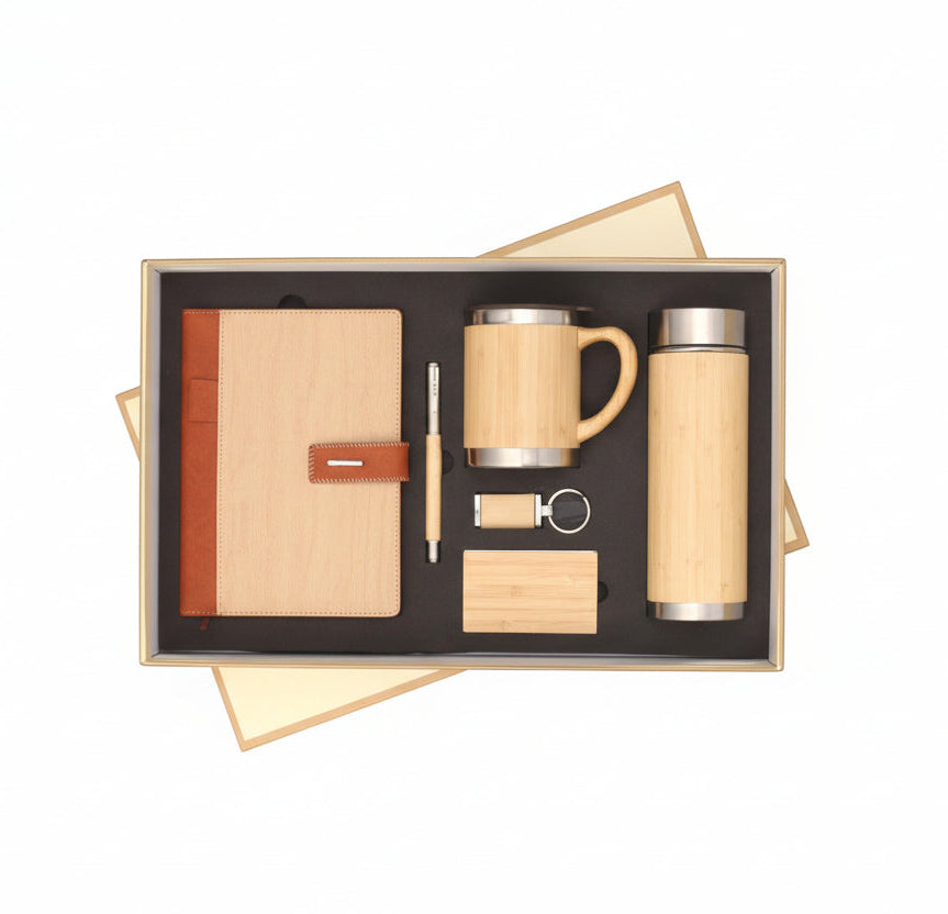 PREMIUM BAMBOO 6 IN 1 CORPORATE GIFT SET