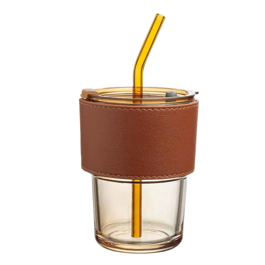 Gorgous Glass Mug With Straw