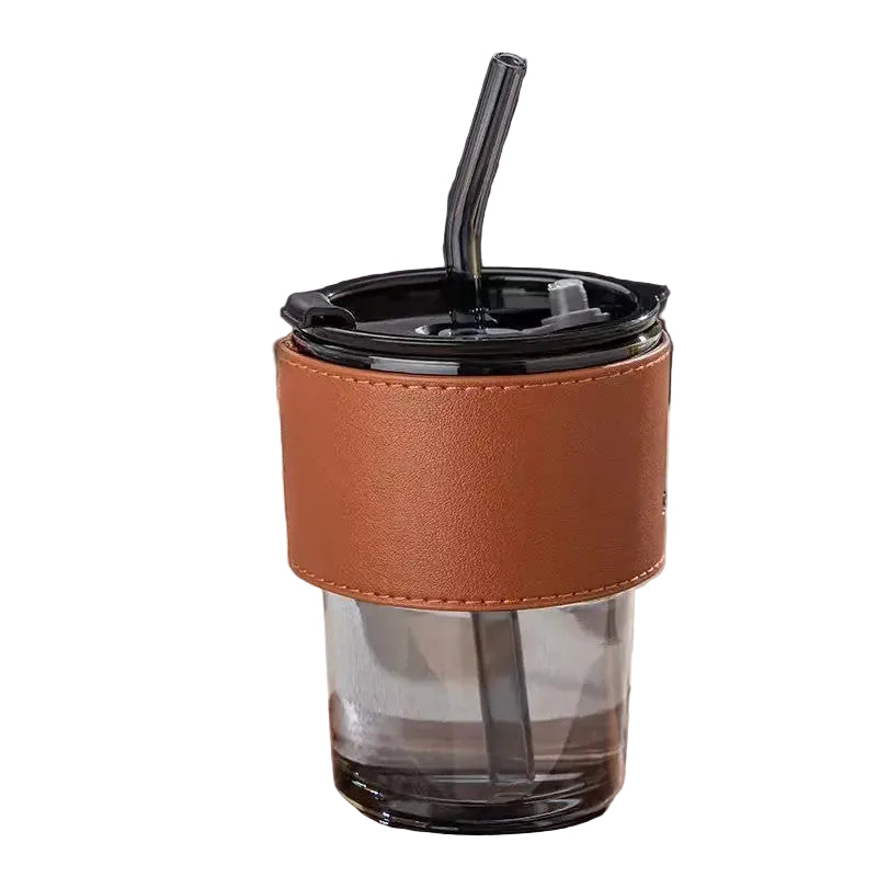Gorgous Glass Mug With Straw