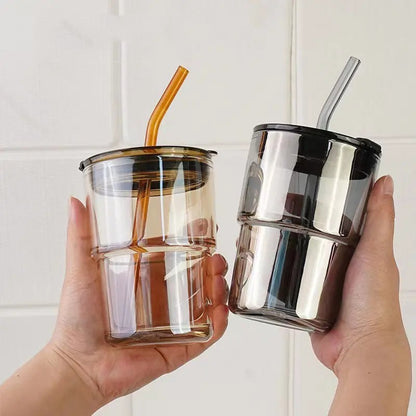Gorgous Glass Mug With Straw