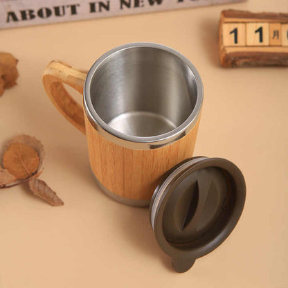 Bamboo Stainless Steel Mug