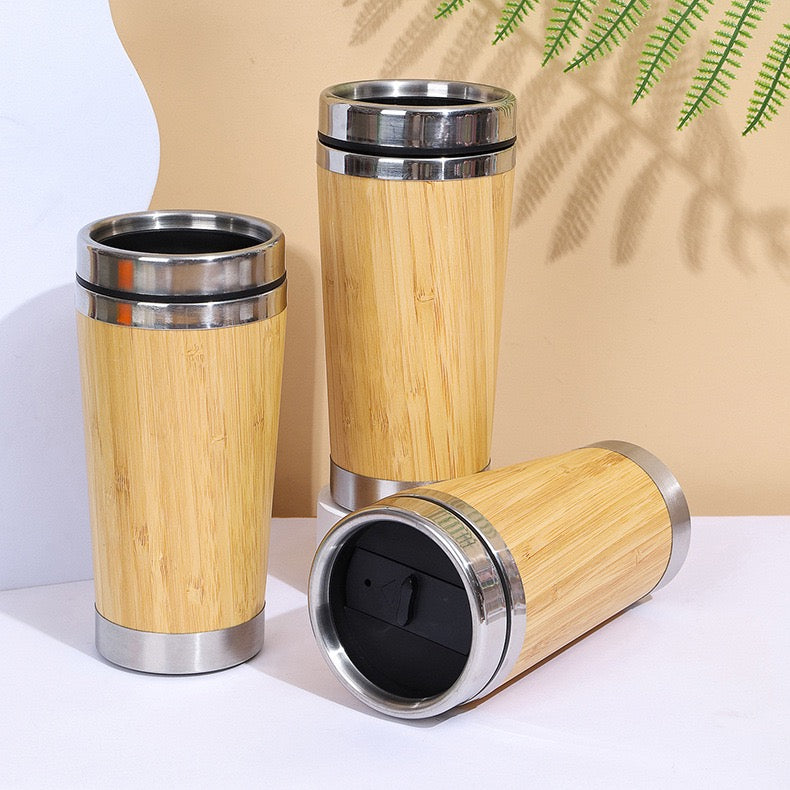 Bamboo Stainless Steel Travel Tumbler