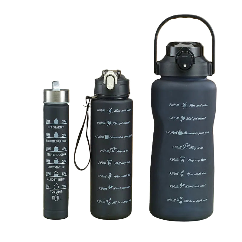 3 In 1 Motivational Bottle Set Mix Colour
