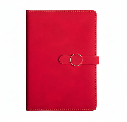 Premium PU Leather A5 Notebook with Circle Magnetic Closure