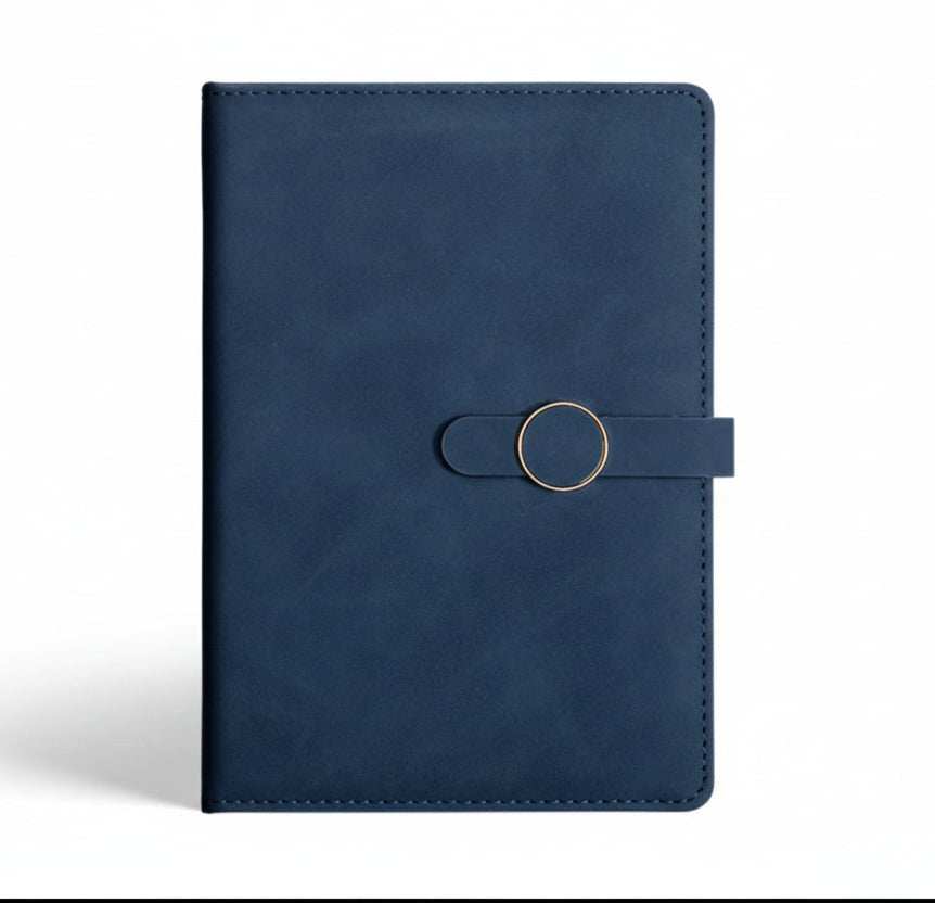Premium PU Leather A5 Notebook with Circle Magnetic Closure