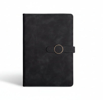 Premium PU Leather A5 Notebook with Circle Magnetic Closure