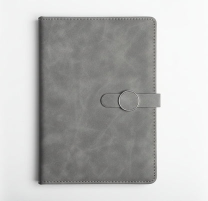 Premium PU Leather A5 Notebook with Circle Magnetic Closure