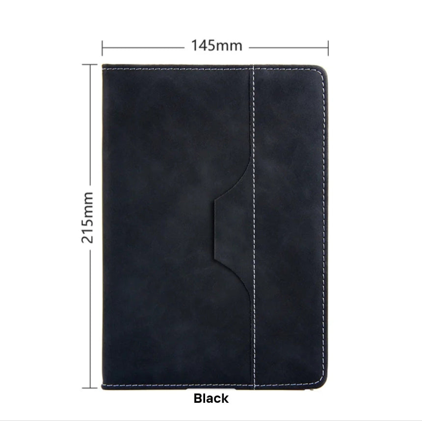 A5 PU Leather Notebook with Pen Holder – Stylish Executive Diary