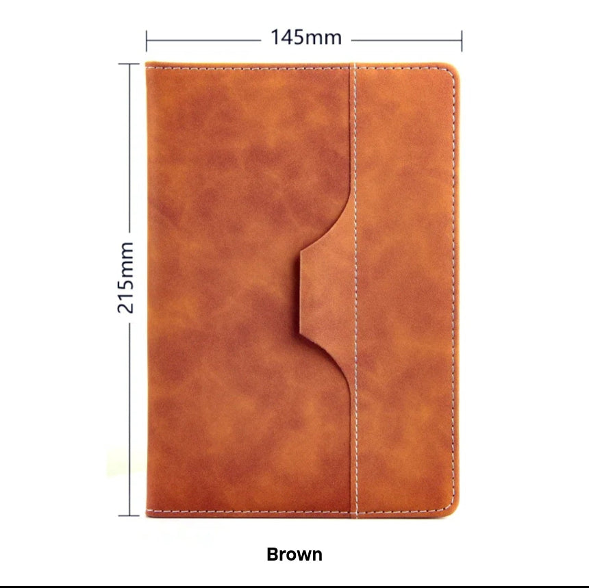 A5 PU Leather Notebook with Pen Holder – Stylish Executive Diary