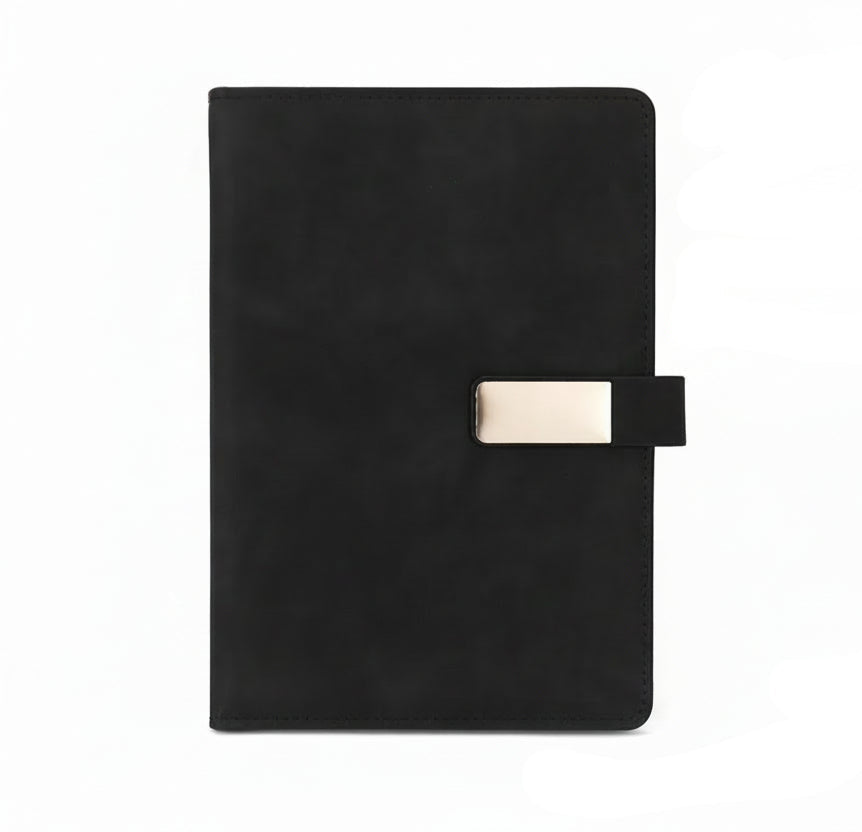 A5 Premium PU Leather Notebook with Metal Lock – Executive Diary