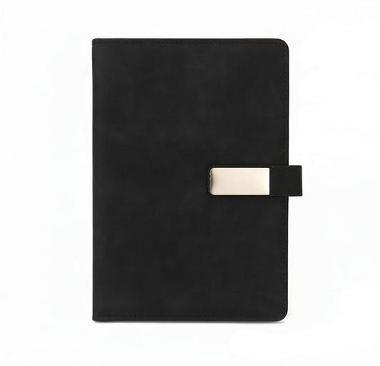 A5 Premium PU Leather Notebook with Metal Lock – Executive Diary