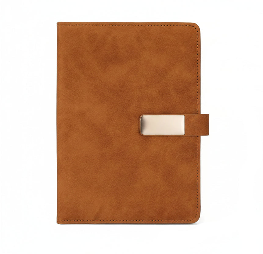 A5 Premium PU Leather Notebook with Metal Lock – Executive Diary