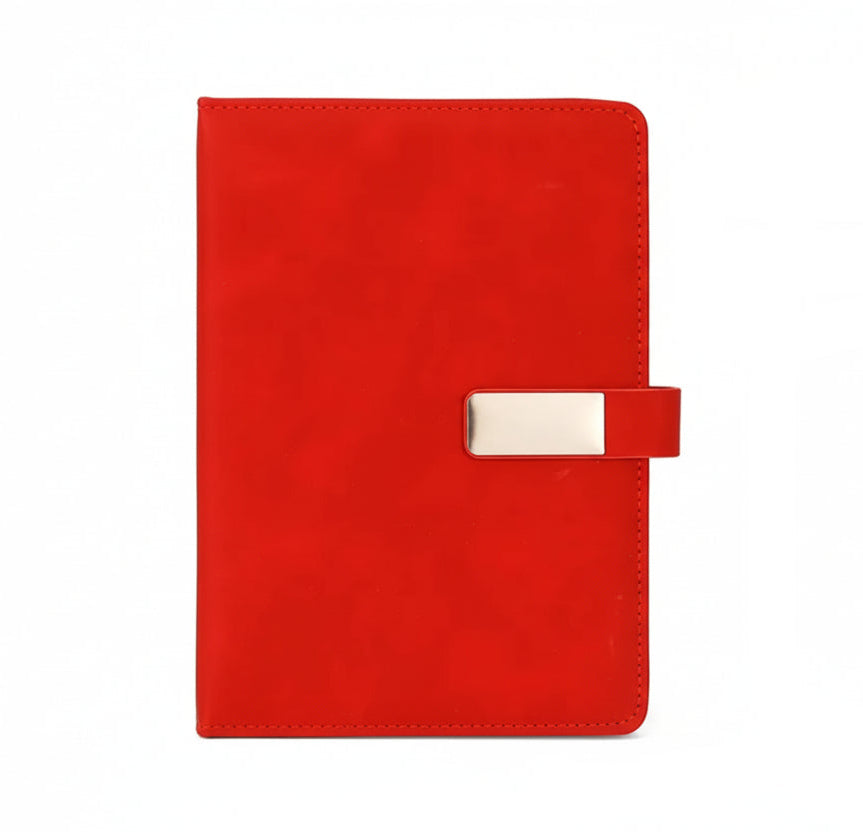 A5 Premium PU Leather Notebook with Metal Lock – Executive Diary
