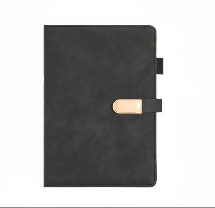 A5 PU Leather Notebook with Rectangular  Magnetic Closue