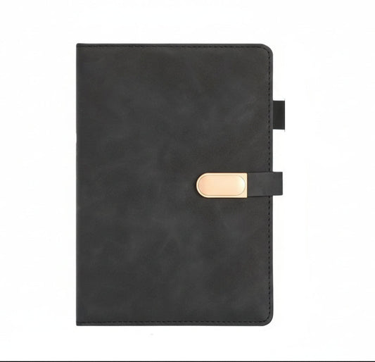 A5 PU Leather Notebook with Rectangular  Magnetic Closue