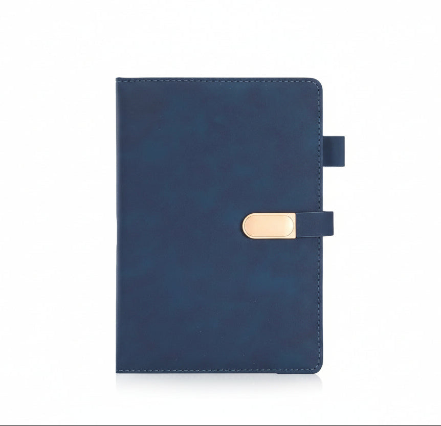 A5 PU Leather Notebook with Rectangular  Magnetic Closue