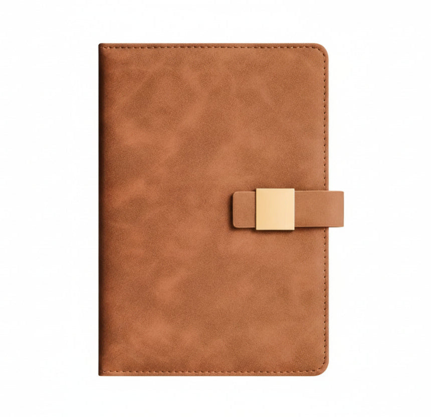 A5 PREMIUM PU LEATHER NOTEBOOK WITH MAGNETIC CLOSURE