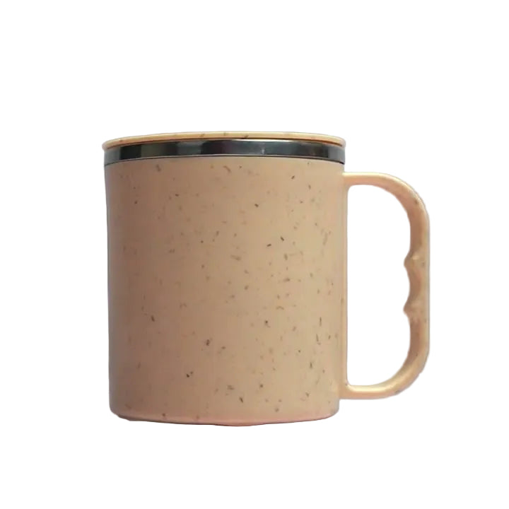 WHEAT FIBER ECOFRIENDLY COFFEE MUG WITH STEEL INSIDE