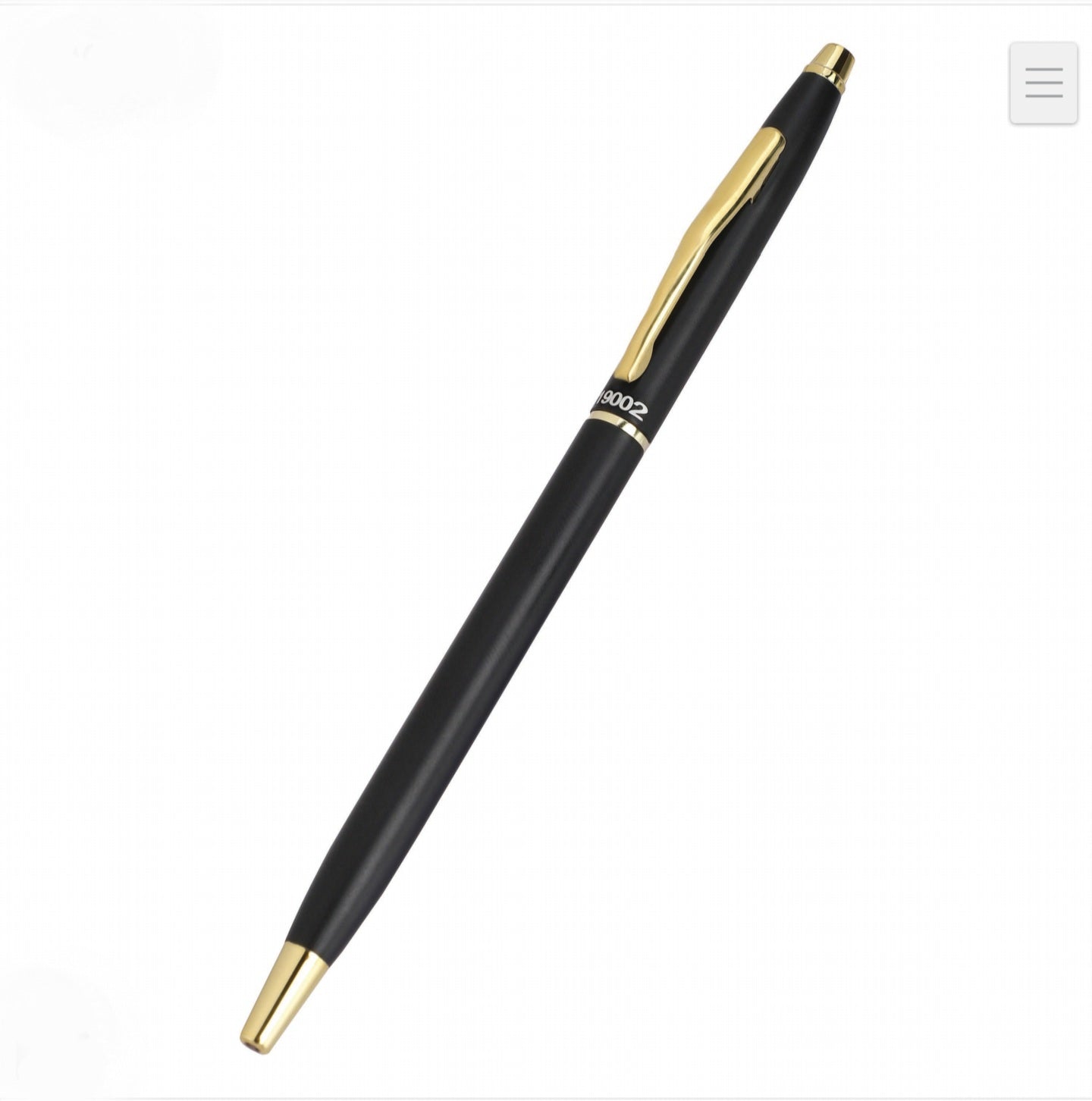 Luxury Metal Ballpoint Pen – Black with Gold Accents